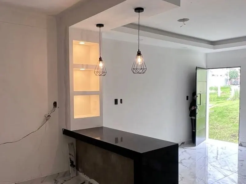Divisiones decorativas y barras en drywall